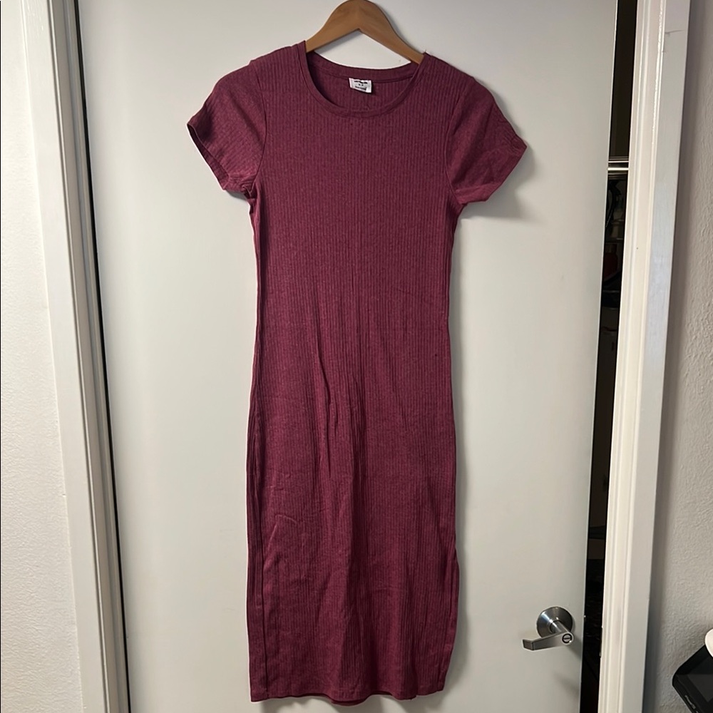 Cotton On Essential Split Short Sleeve Midi Dress